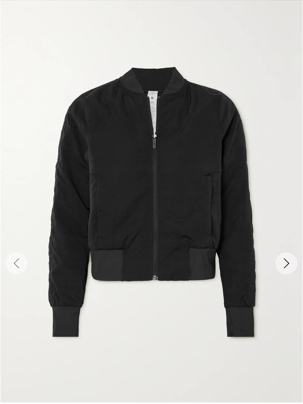 Lululemon non-stop bomber shell jacket